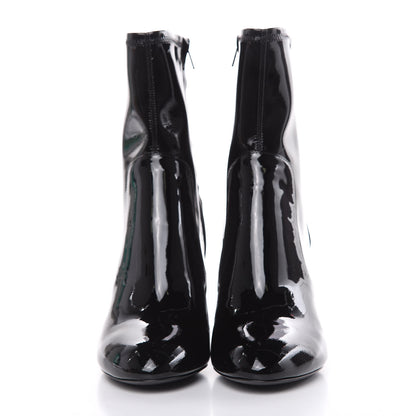 Louis Vuitton Patent Silhouette Ankle Boots 37.5 Black 2 of 7