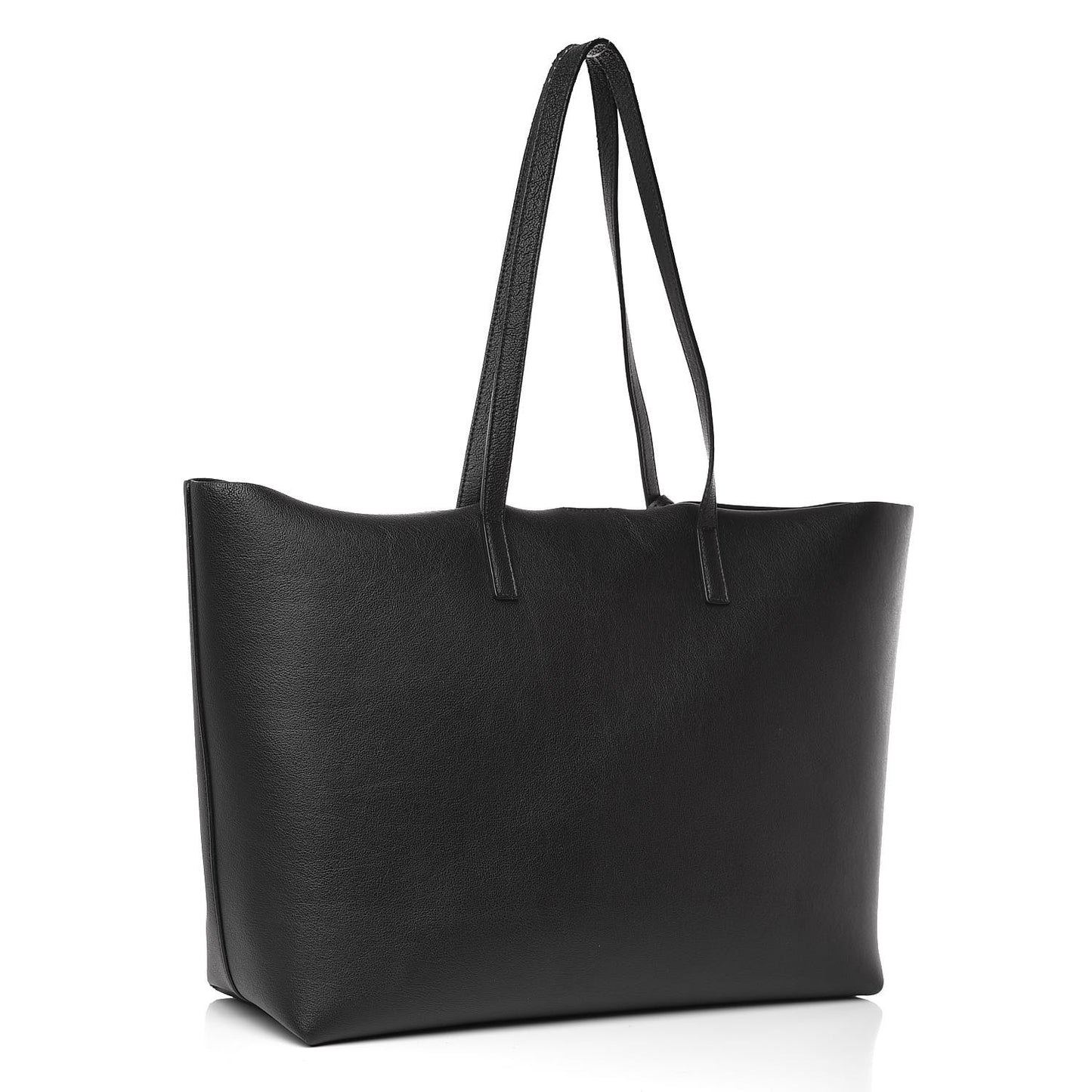 Calfskin Large Shopping Tote Black