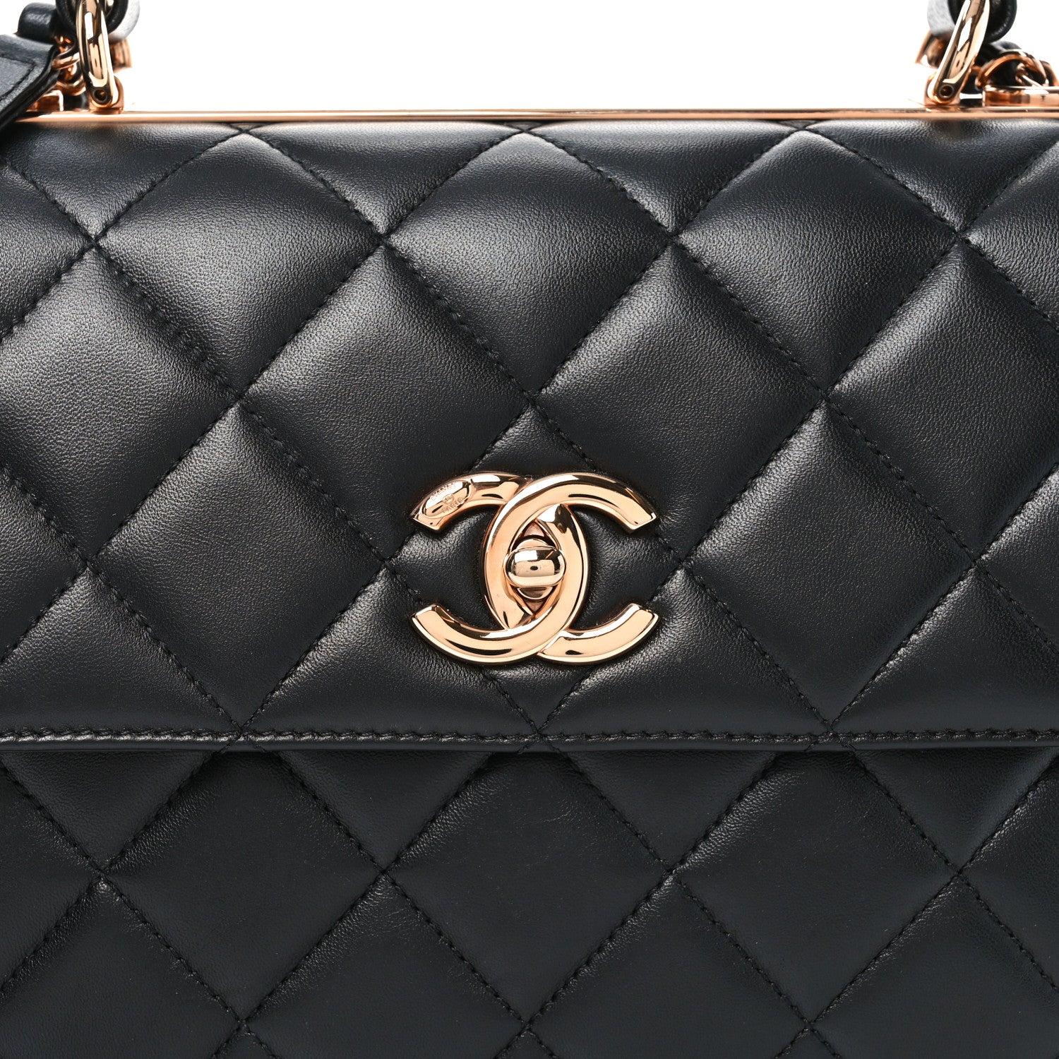 Chanel Lambskin Quilted Small Trendy CC Dual Handle Flap Bag Black 8 of 11