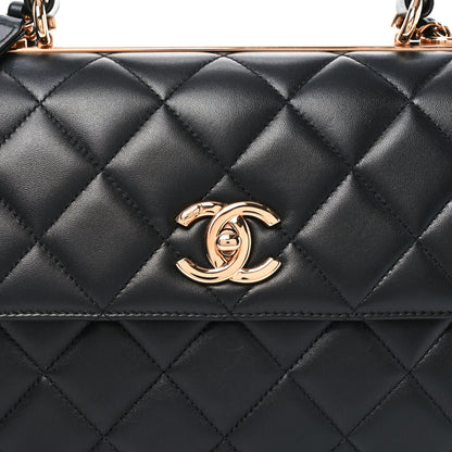 Chanel Lambskin Quilted Small Trendy CC Dual Handle Flap Bag Black 8 of 11