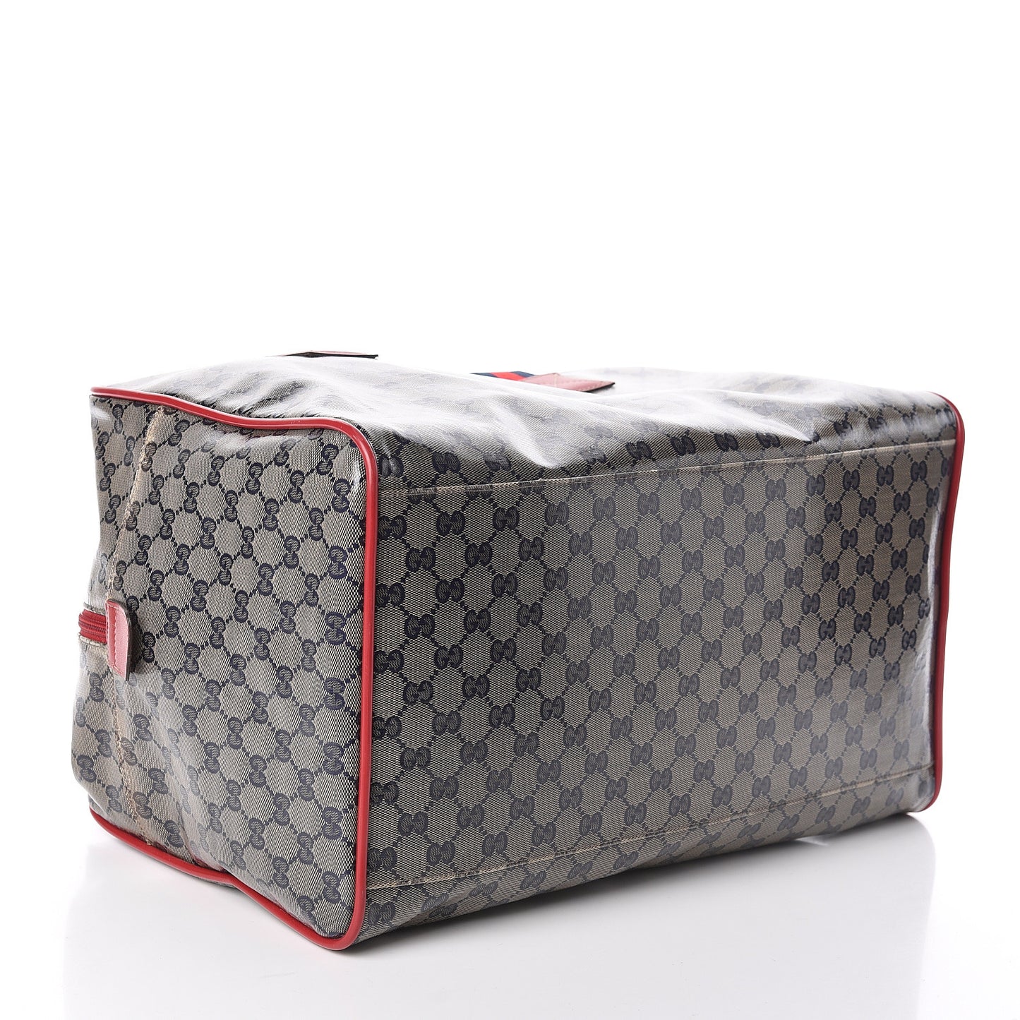 Crystal Monogram Web Medium Collapsible Carry On Duffle Navy