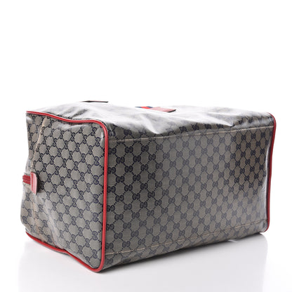 Gucci Crystal Monogram Web Medium Collapsible Carry On Duffle Navy 4 of 12
