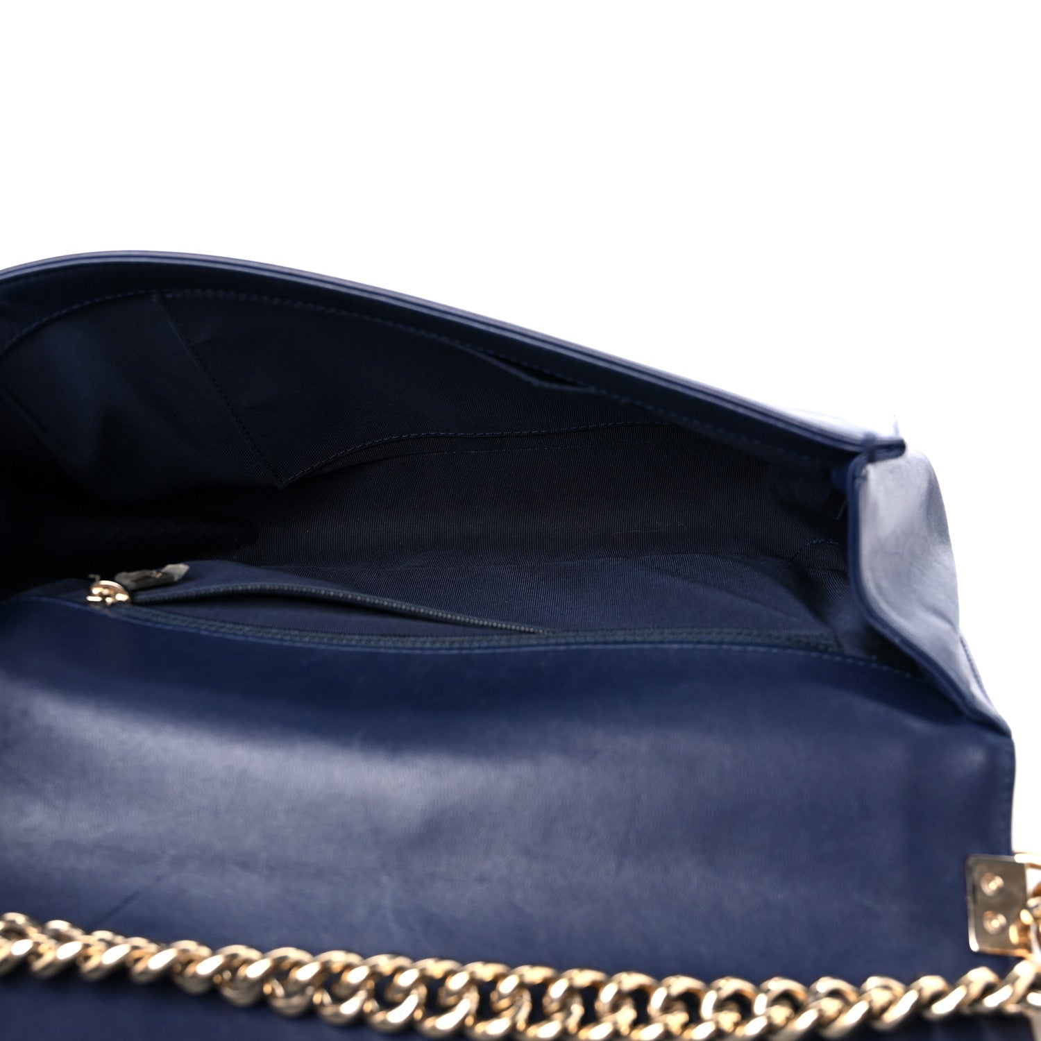 Chanel Lambskin Quilted New Medium Boy Flap Dark Blue 5 of 16