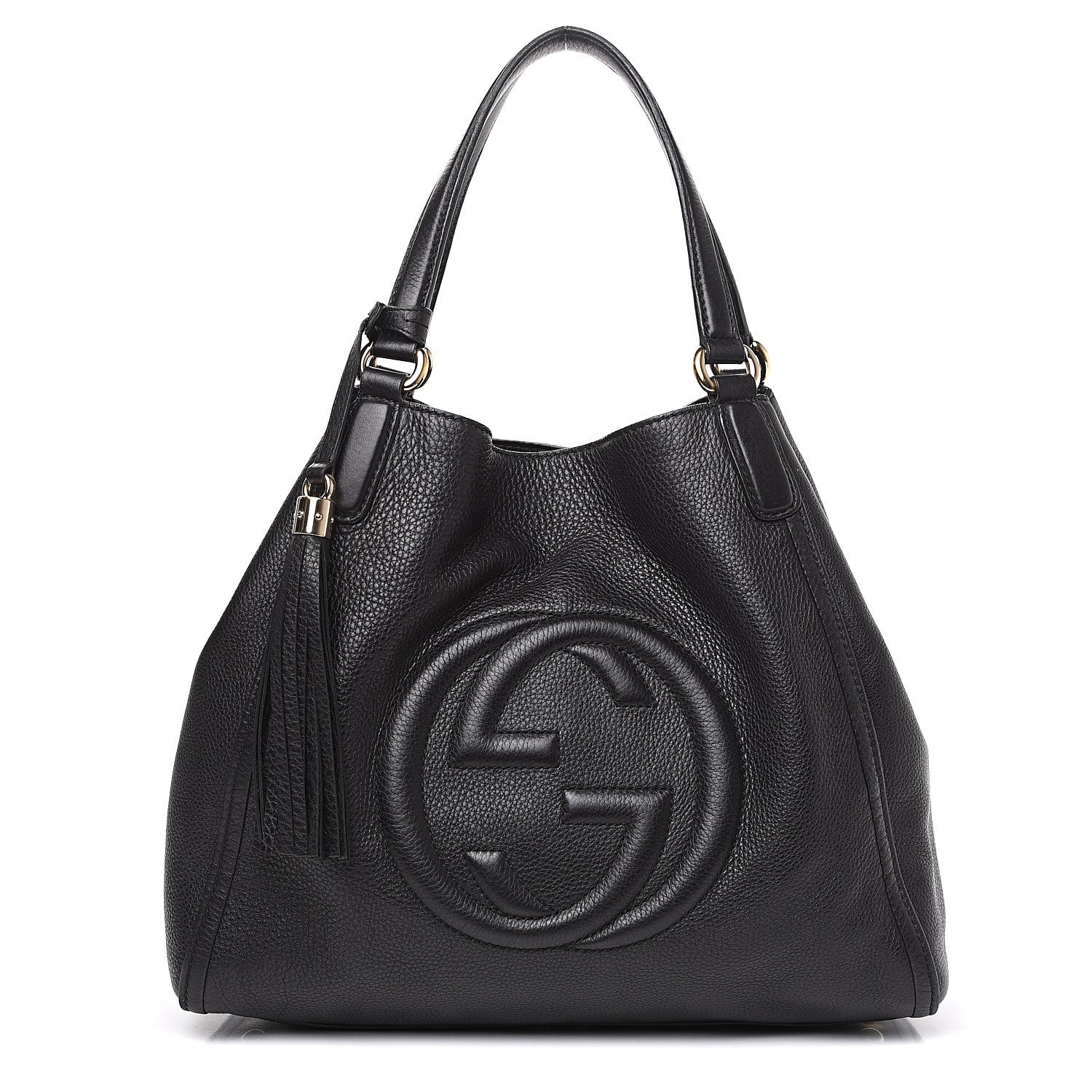 Gucci Pebbled Calfskin Medium Soho Shoulder Bag Black 1 of 11