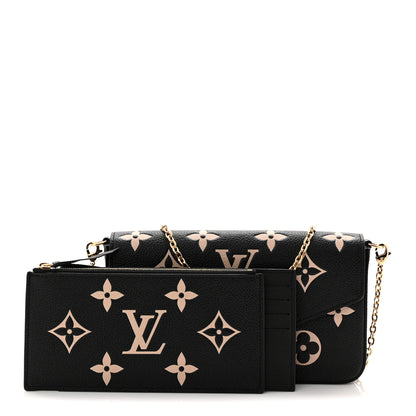 Louis Vuitton Empreinte Monogram Giant Felicie Pochette Black Beige 3 of 11