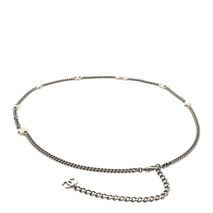 Chanel Crystal Charm Chain Belt Silver 2 of 4