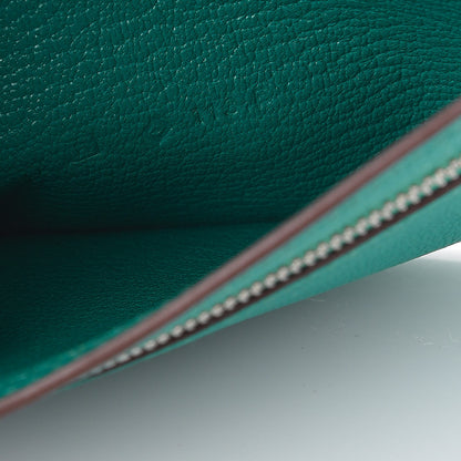 Hermes Chevre Mysore Bearn Wallet Bleu Paon 7 of 8