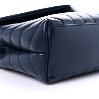 Saint Laurent Calfskin Y Quilted Monogram Small Loulou Chain Satchel Denim Brut 8 of 10