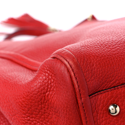 Gucci Pebbled Calfskin Large Soho Shoulder Bag Red 10 of 18