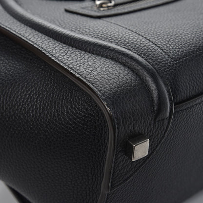 Celine Drummed Calfskin Micro Luggage Black 9 of 10