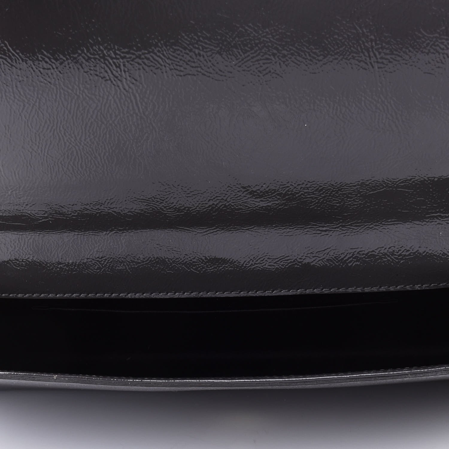 Saint Laurent Textured Patent Monogram Large Belle De Jour Clutch Light Seppia 4 of 4