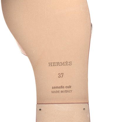 Hermes Epsom Oran Sandals 37 Rose Aube 6 of 8