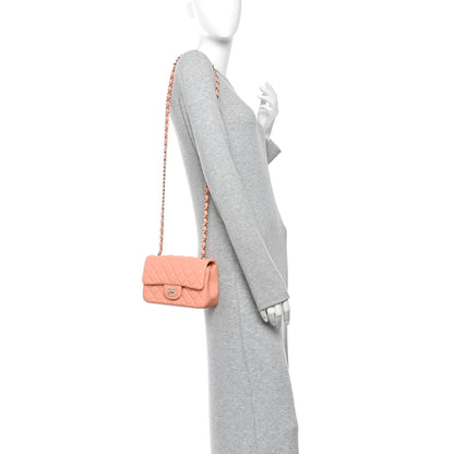 Chanel Lambskin Quilted Mini Rectangular Flap Light Pink 2 of 10