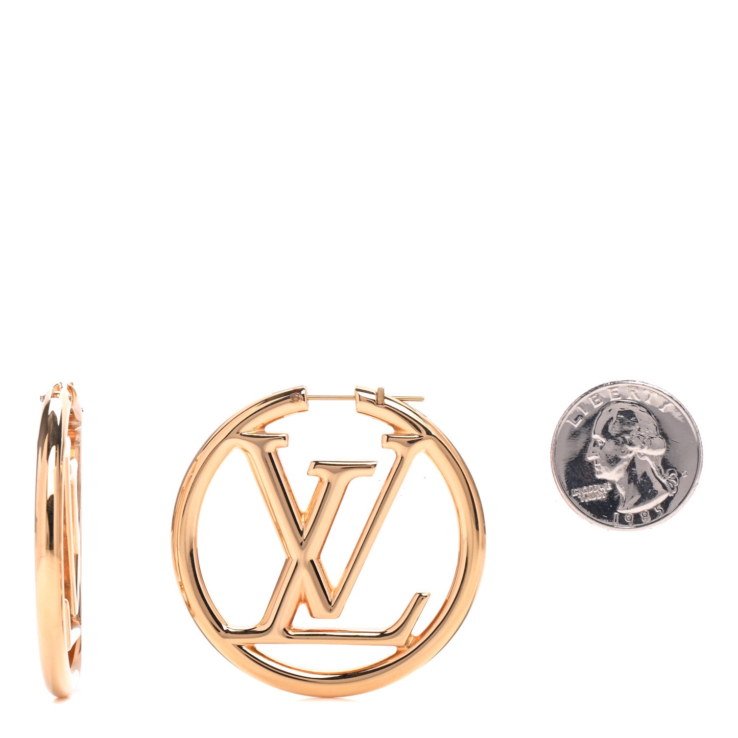 Metal Louise Hoop Earrings Gold