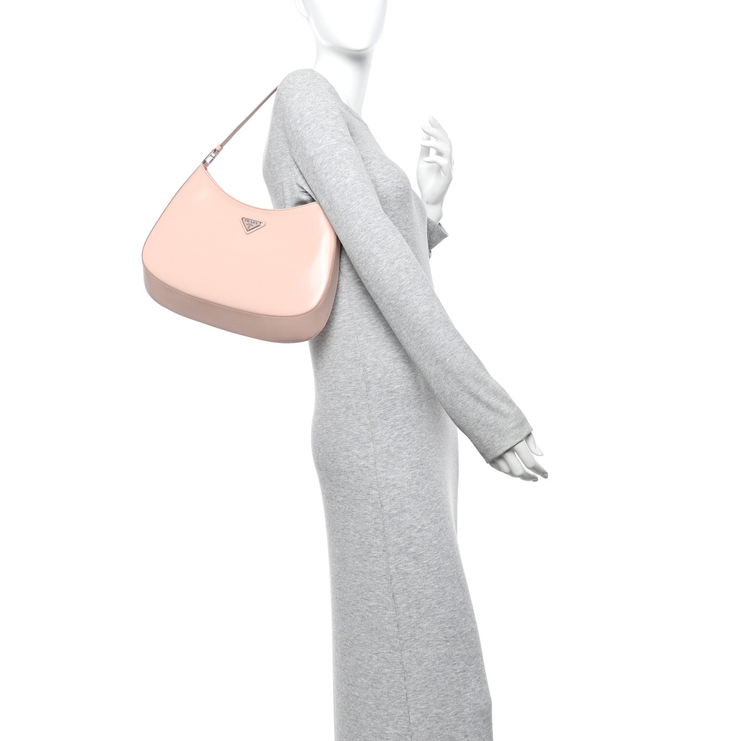 Prada Spazzolato Cleo Shoulder Bag Orchidea 2 of 14