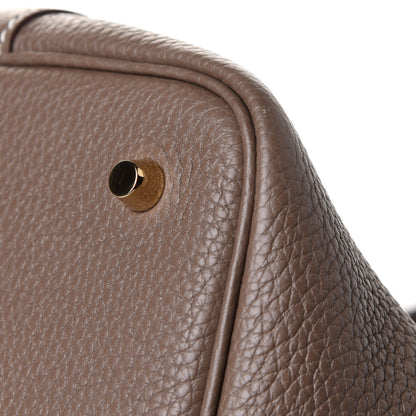 Hermes Taurillon Clemence Picotin Lock 22 MM Etoupe 9 of 12
