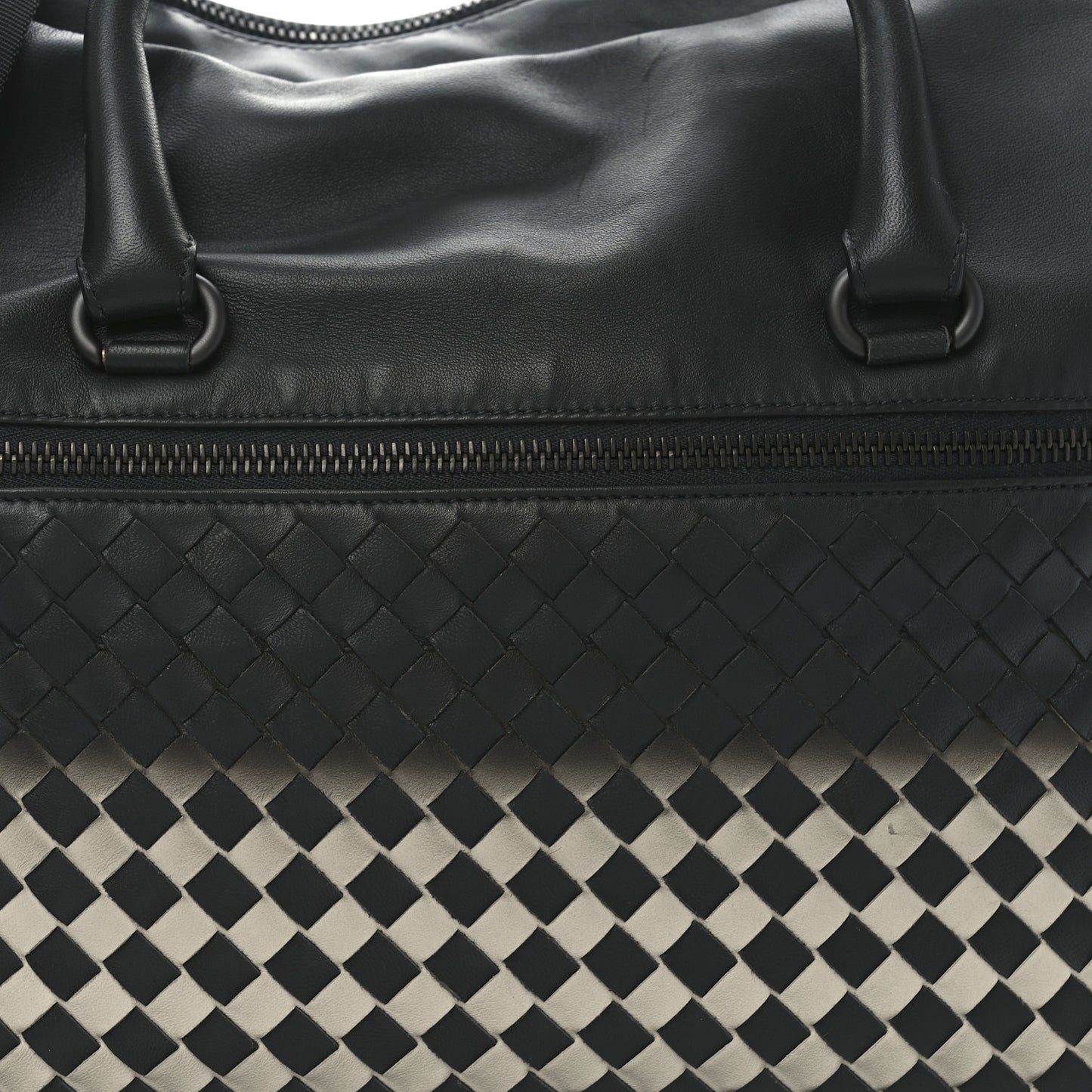 Nappa Intrecciato Briefcase Gradient Black