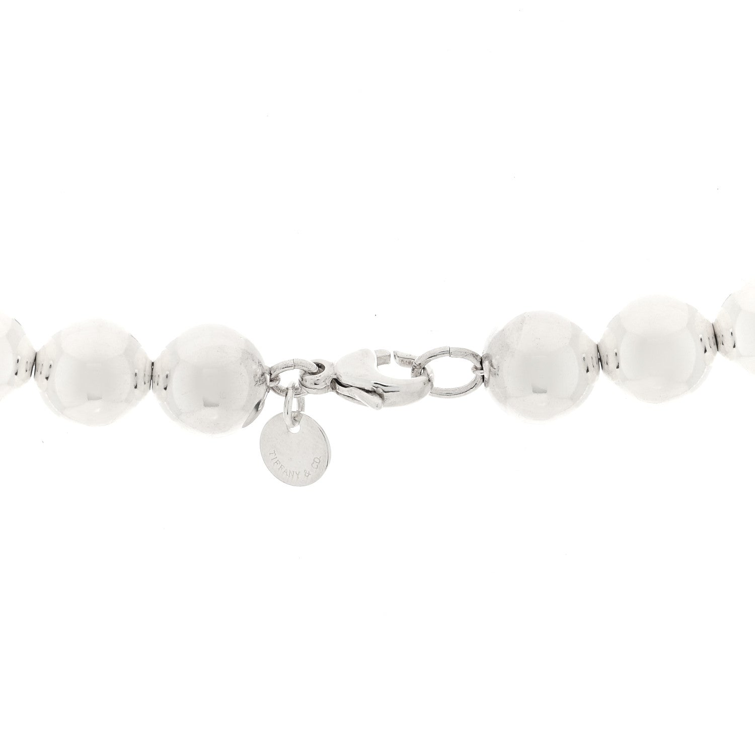 Tiffany Sterling Silver 10mm Hardwear Ball Necklace 31" 4 of 4