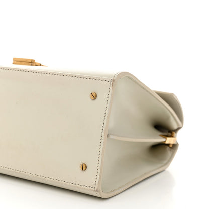 Saint Laurent Smooth Calfskin Medium Classic Monogram Cassandra Top Handle Crema Soft Rouge Legion 10 of 15