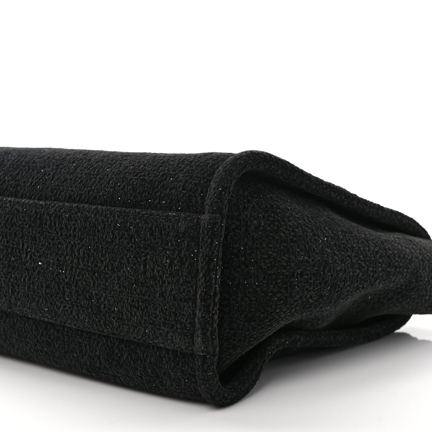 Lurex Canvas Small Deauville Tote Black