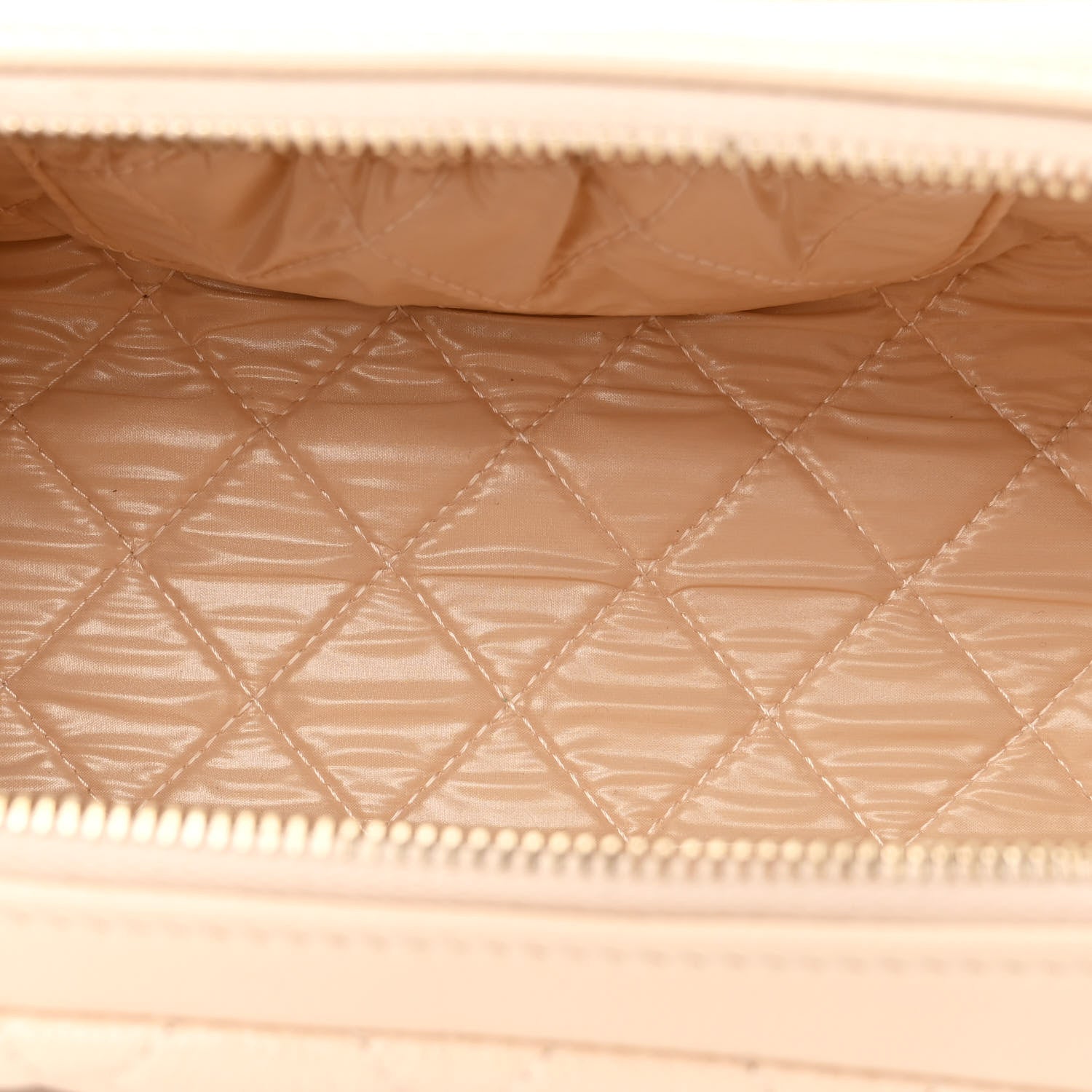 Chanel Caviar Quilted Toiletry Case With Chain Light Beige 5 of 8