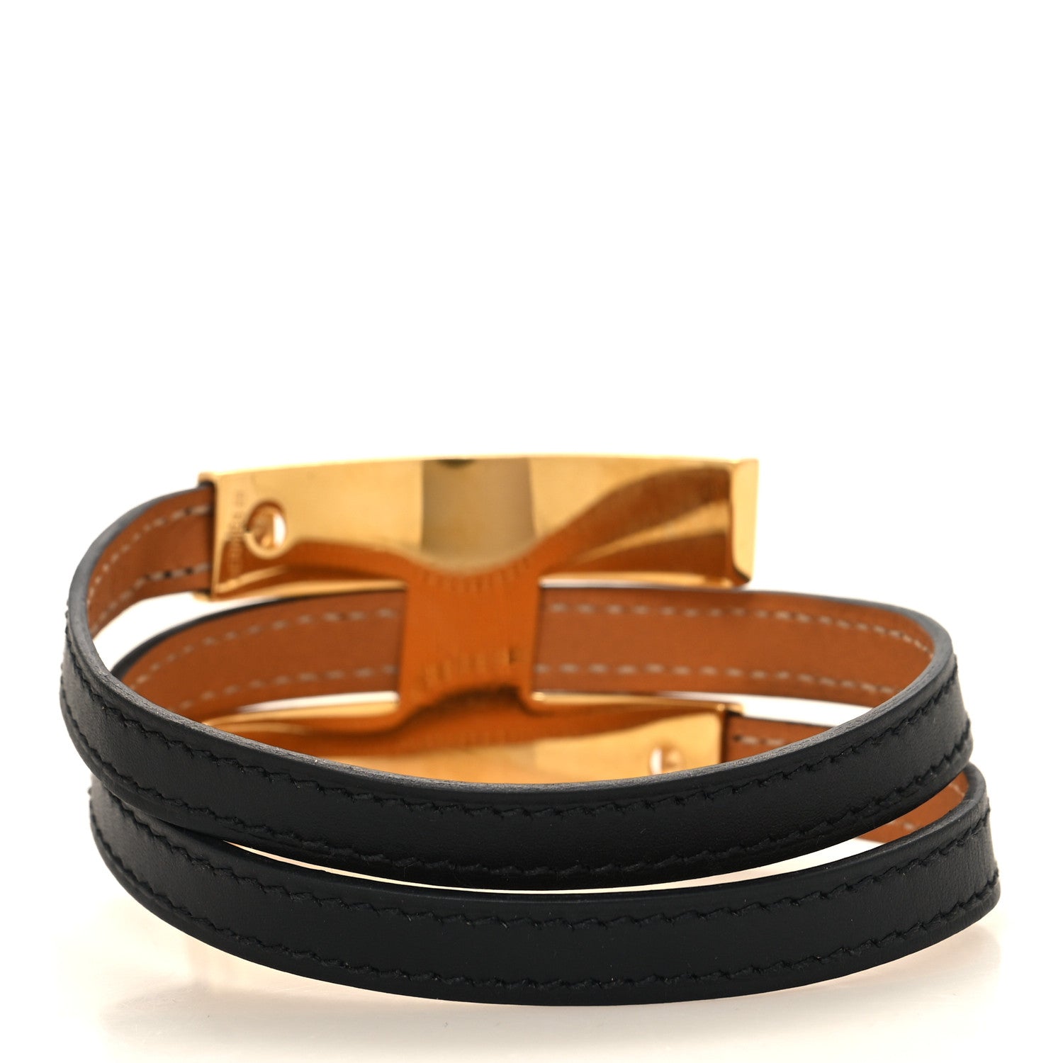 Hermes Chamonix Pousse Pousse Triple Tour Bracelet Black 3 of 5