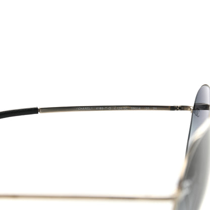 Chanel Aviator CC Sunglasses 4189 T-Q Silver 5 of 7