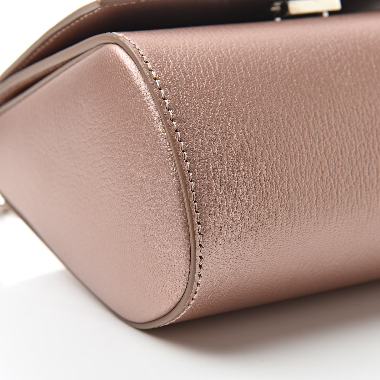 Metallic Calfskin Mini Pandora Box Chain Crossbody Bag