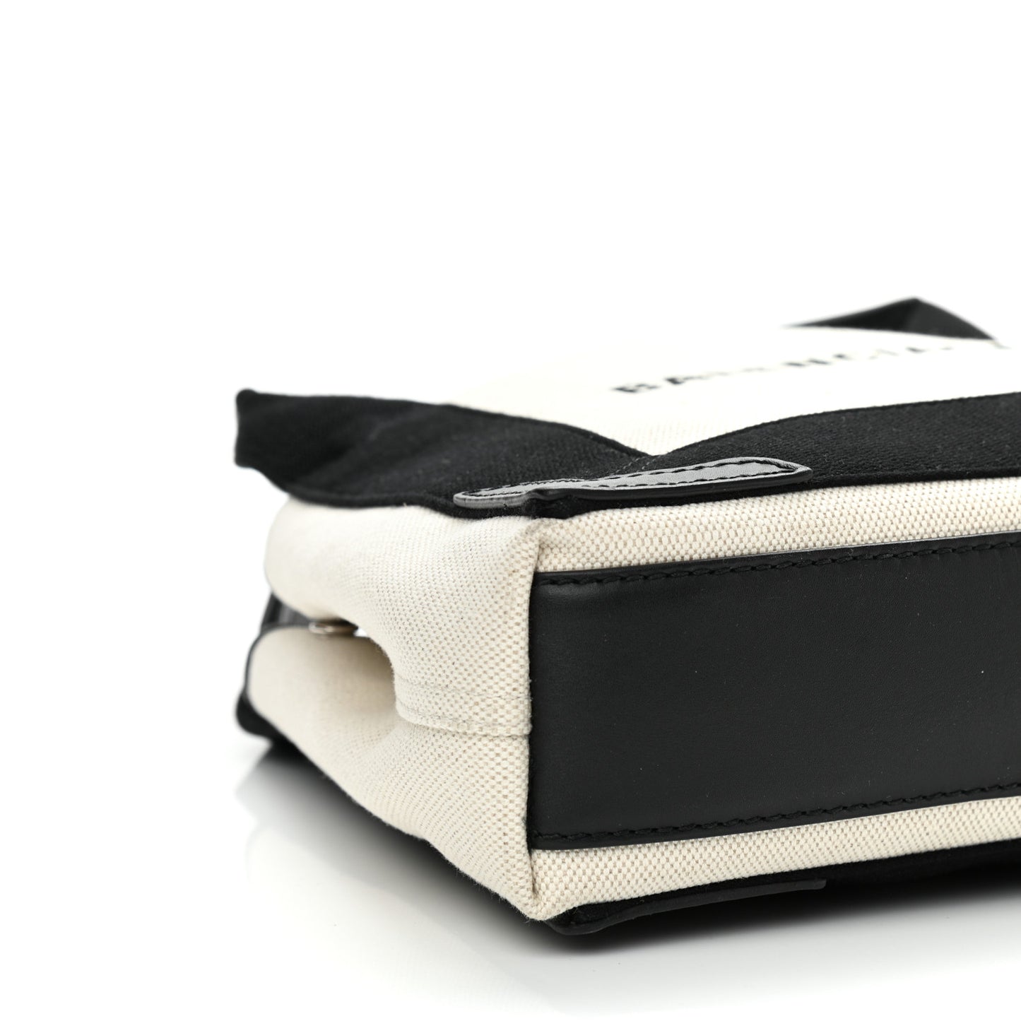Cotton Canvas Calfskin Navy Cabas XS Natural Black