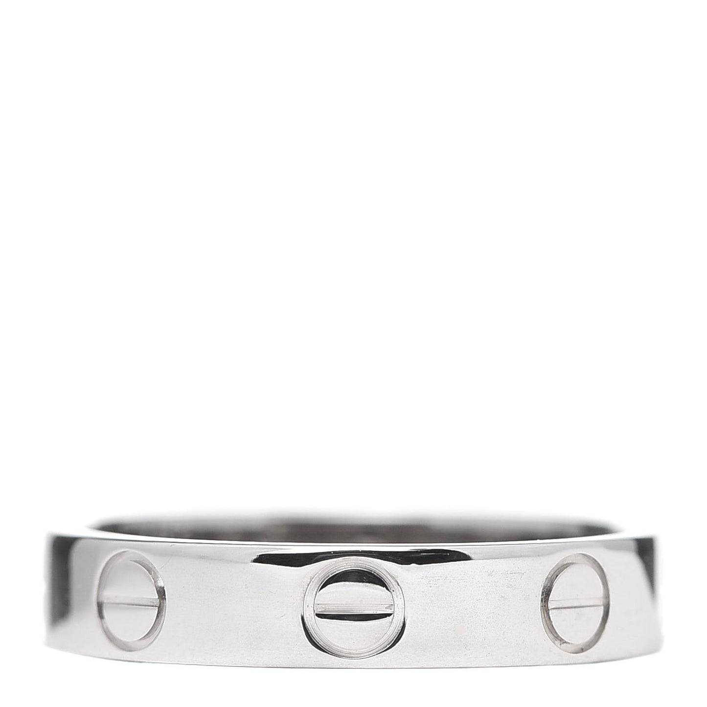 18K White Gold 3.5mm LOVE Wedding Band Ring 49 4.75