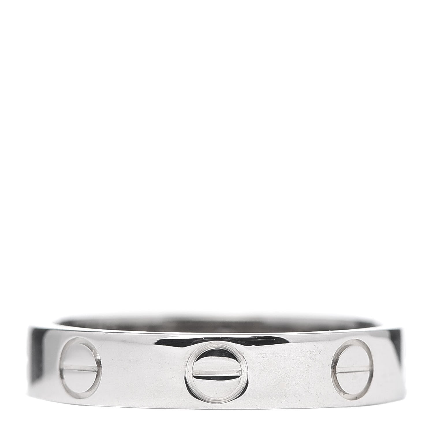 Cartier 18K White Gold 3.5mm LOVE Wedding Band Ring 49 4.75 1 of 4