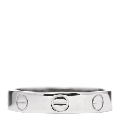 Cartier 18K White Gold 3.5mm LOVE Wedding Band Ring 49 4.75 1 of 4