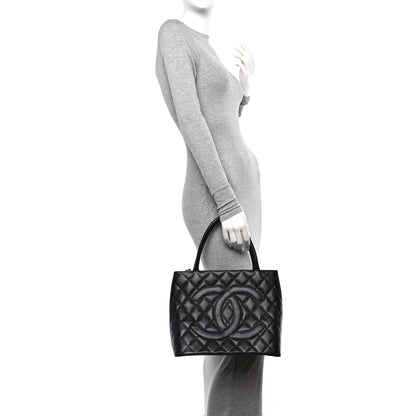 Chanel Caviar Quilted Medallion Tote Black 2 of 9