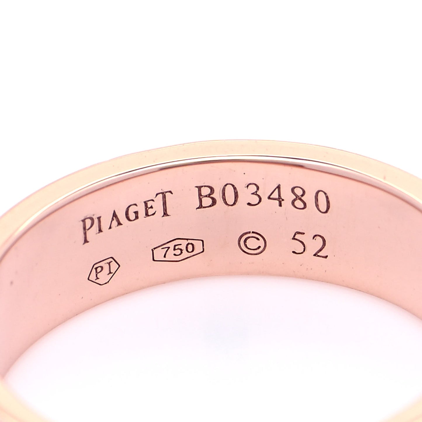18K Rose Gold Diamond Possession Wedding Band Ring 52 6