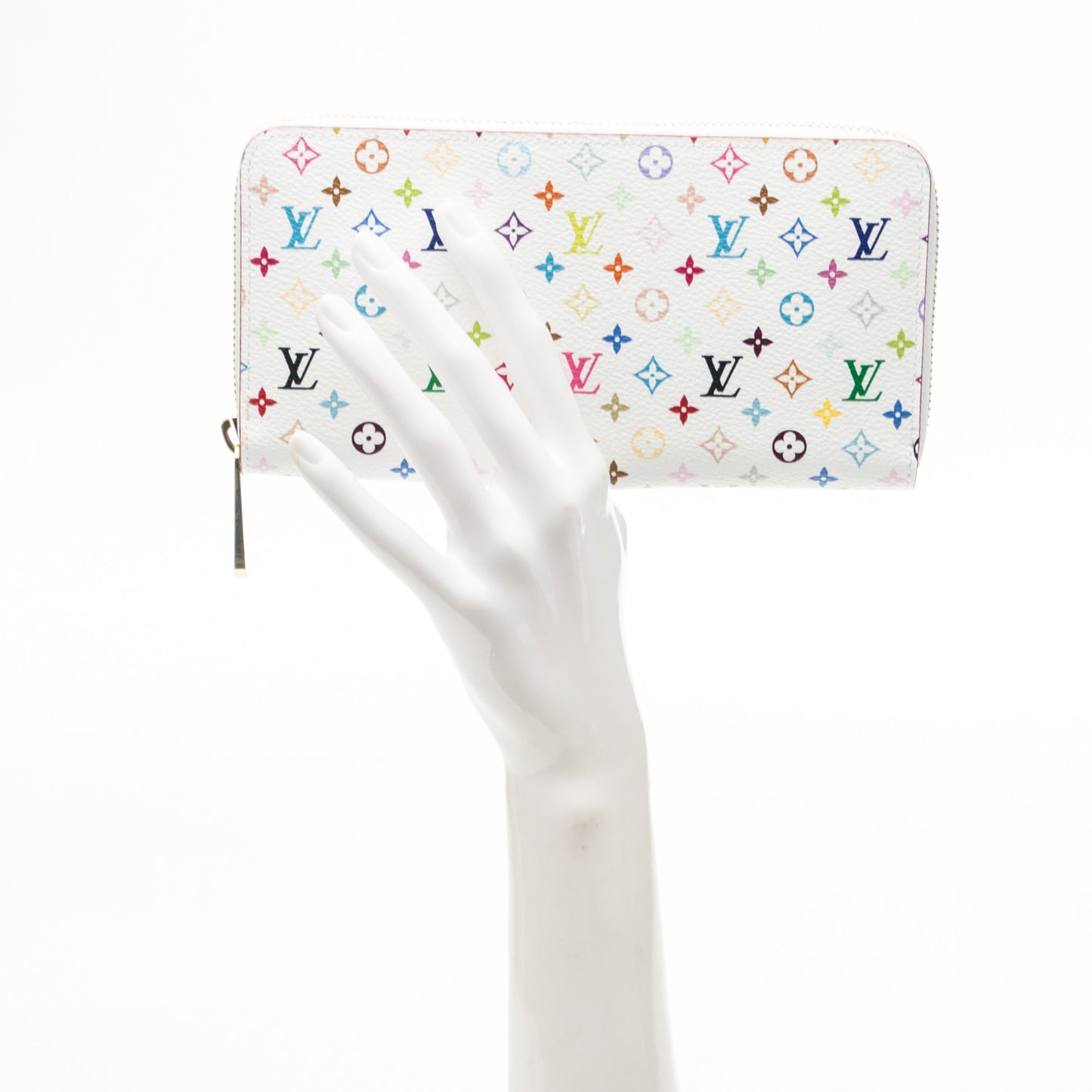 Monogram Multicolor Zippy Wallet White Litchi