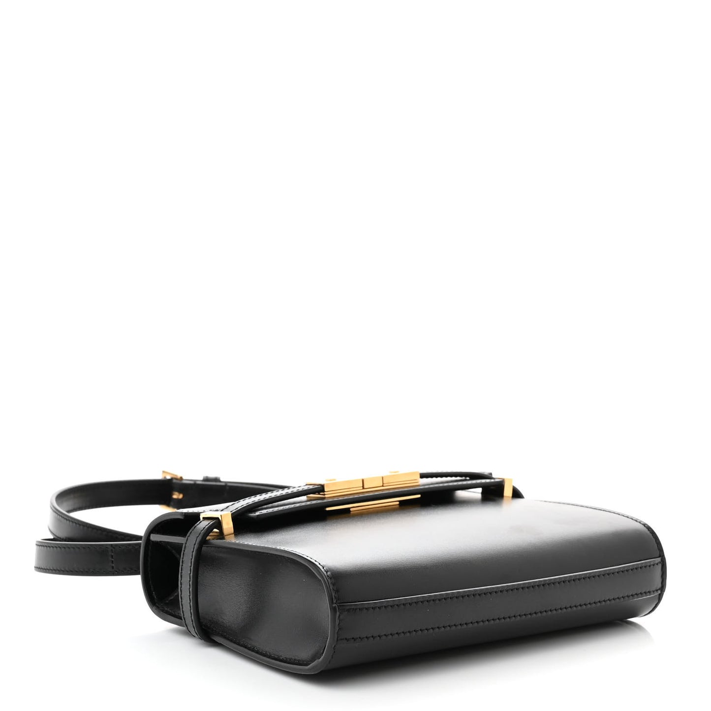 Smooth Calfskin Mini Manhattan Shoulder Bag Black