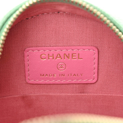 Chanel Caviar Quilted Round Filigree Crossbody Pink Blue Green 6 of 10