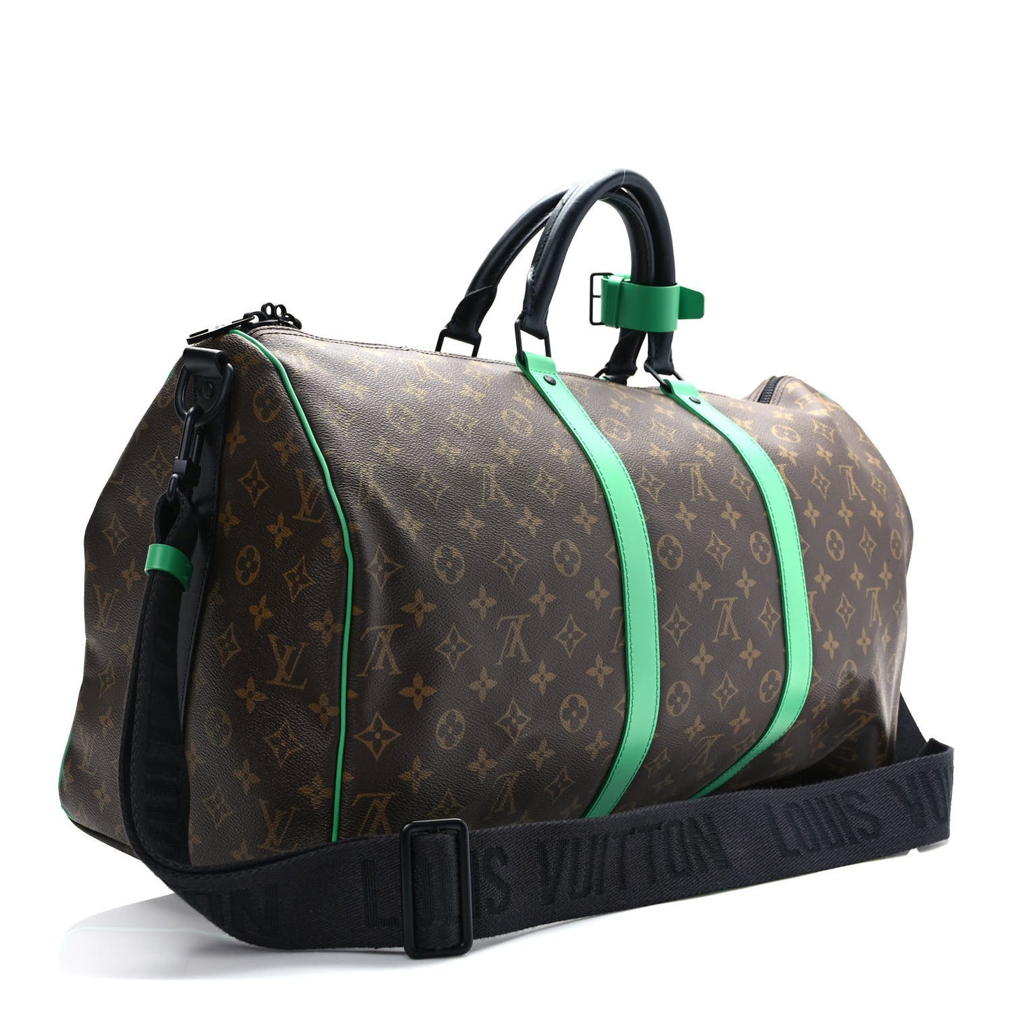 Monogram Macassar Keepall Bandouliere 50 Minty Green