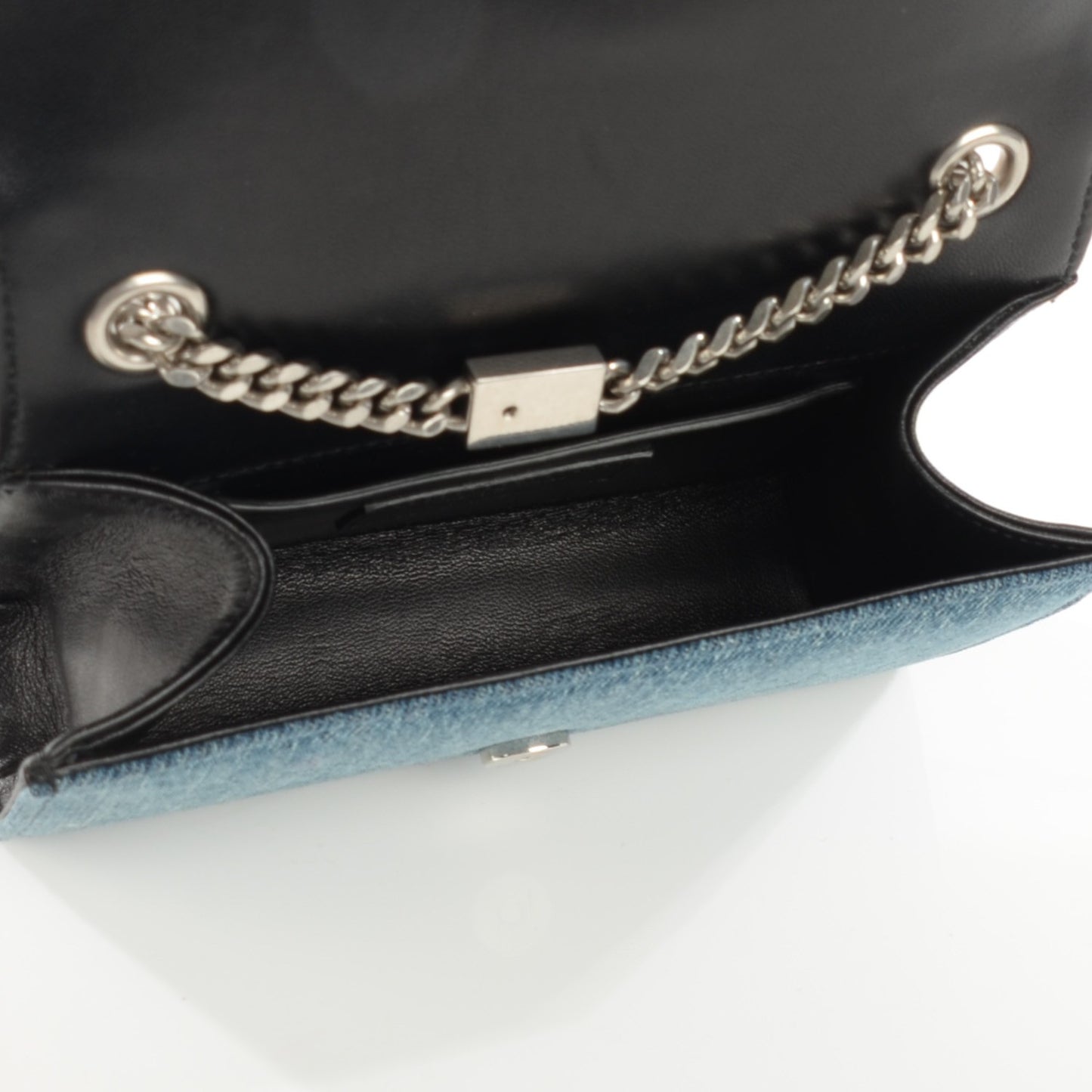 Denim Small Classic Monogram Satchel Blue