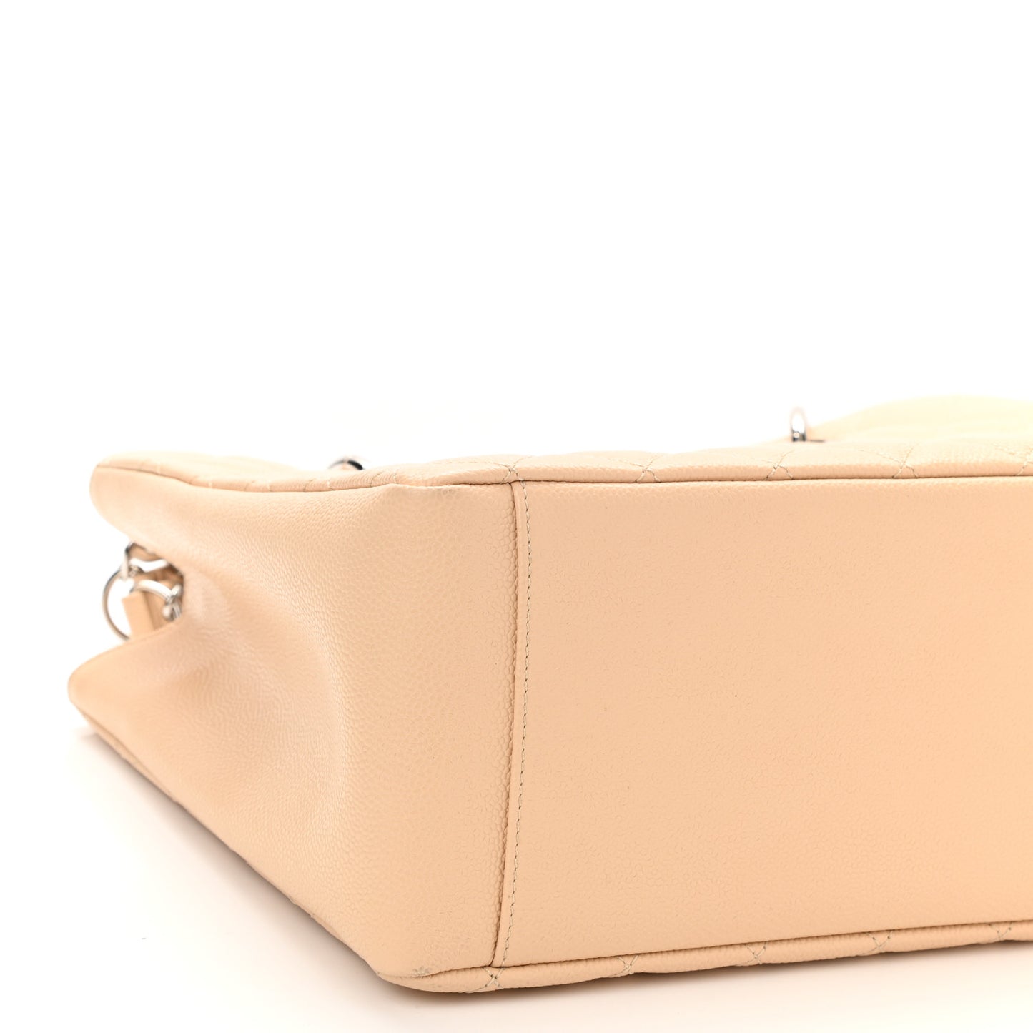 Caviar Quilted Grand Shopping Tote GST Beige Clair