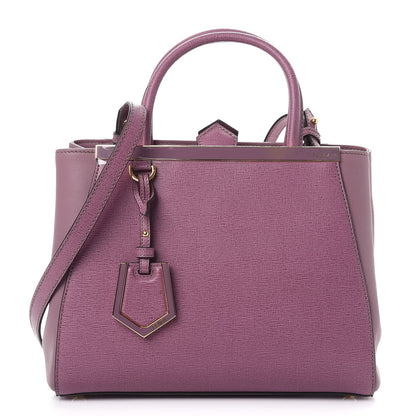 Fendi Vitello Elite Flamingo Petite 2Jours Tote Lilla Glicine 1 of 9