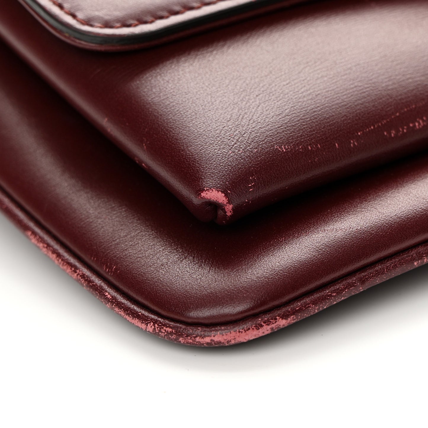 Vitello Palmellato Lux Small Arli Flap Shoulder Bag Vintage Bordeaux