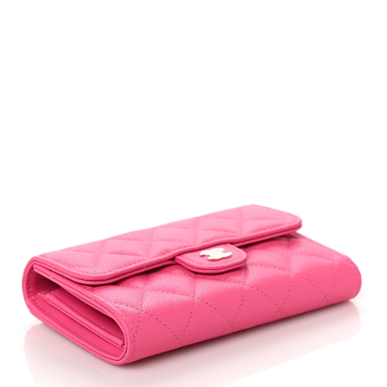 Chanel Caviar Quilted Medium Flap Wallet Pink 4 of 9