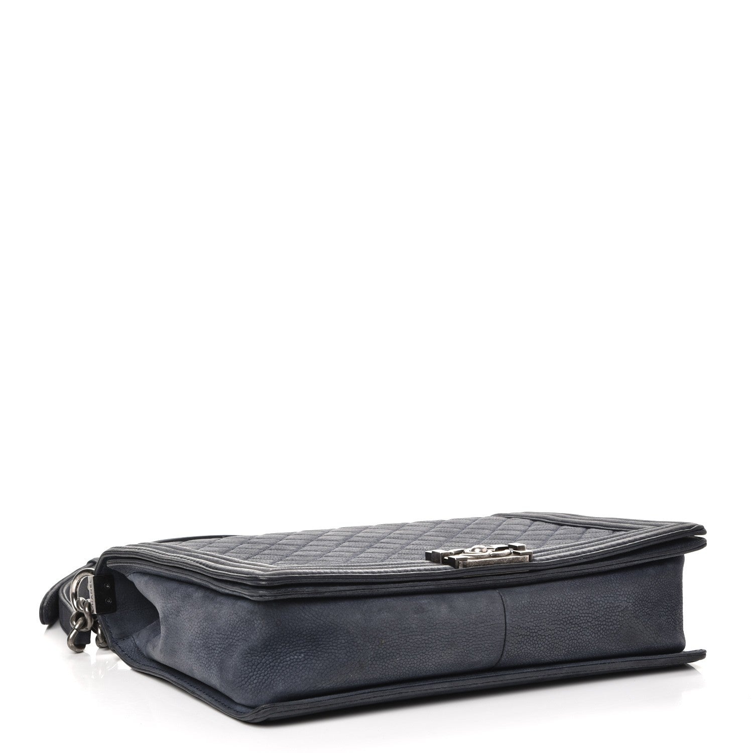 Chanel Iridescent Caviar Quilted Large Boy Flap Navy Blue 4 of 10