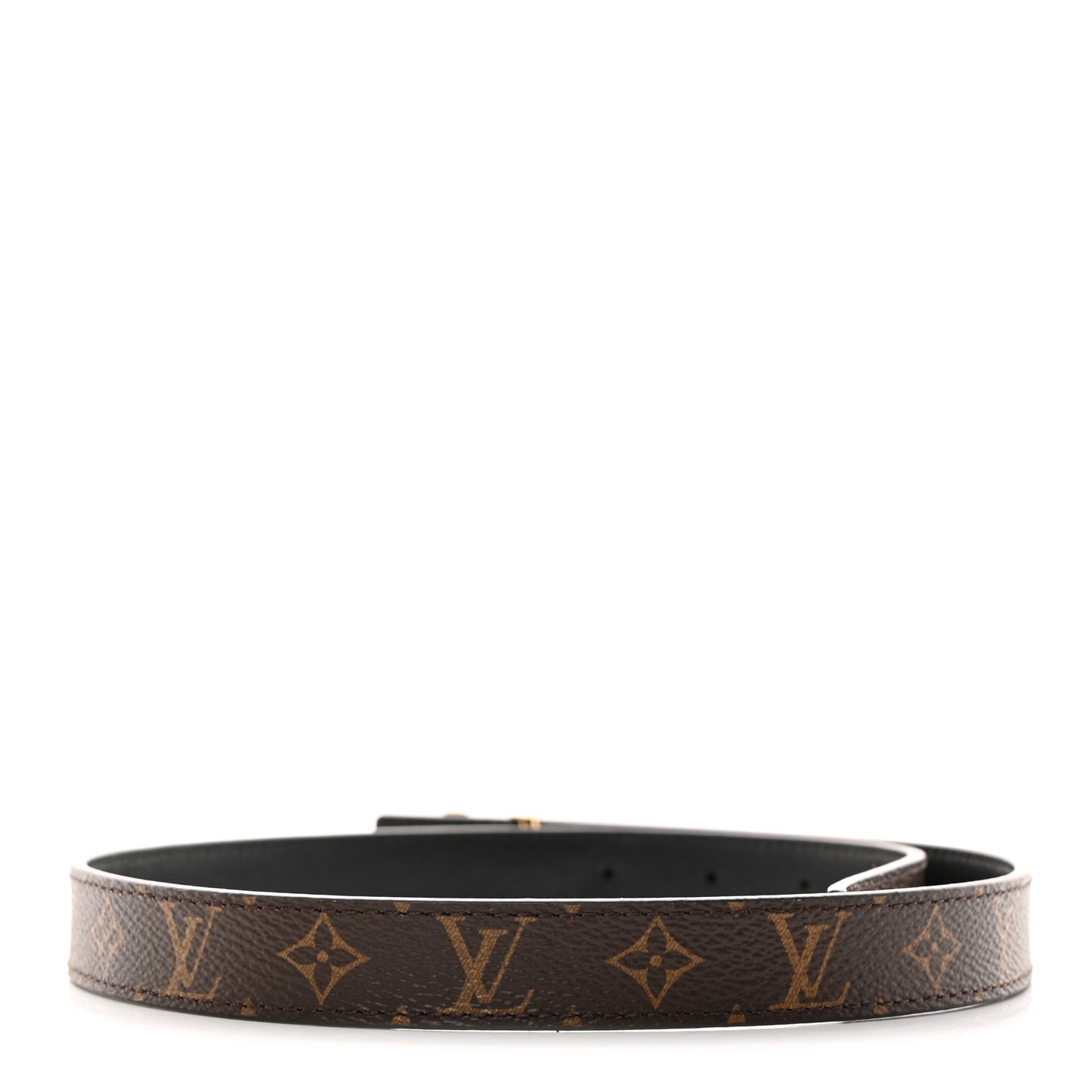 Calfskin Monogram 20mm LV Iconic Reversible Belt 65 26 Black