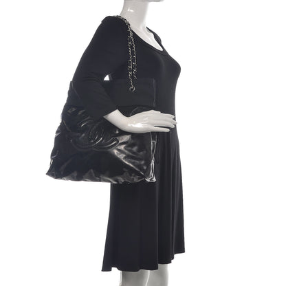 Chanel Vinyl Spirit Drawstring Tote Black 2 of 13