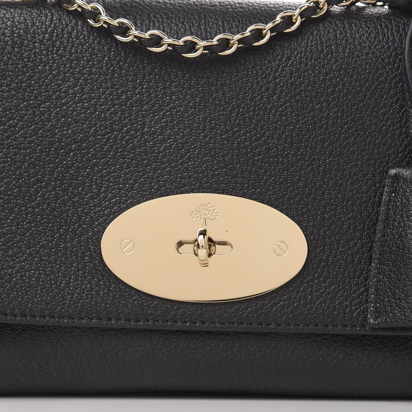 Glossy Goatskin Small Lily Flap Black
