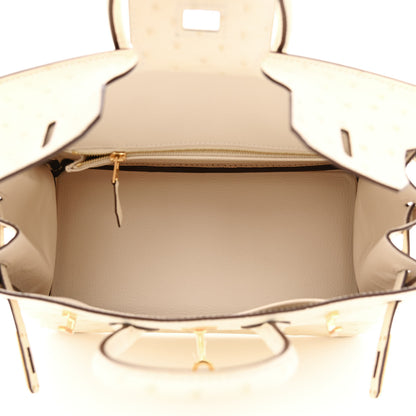 Hermes Ostrich Birkin 25 Nata 5 of 11