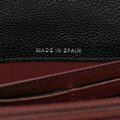 Chanel Caviar Quilted Large Gusset Flap Wallet Black 6 of 10