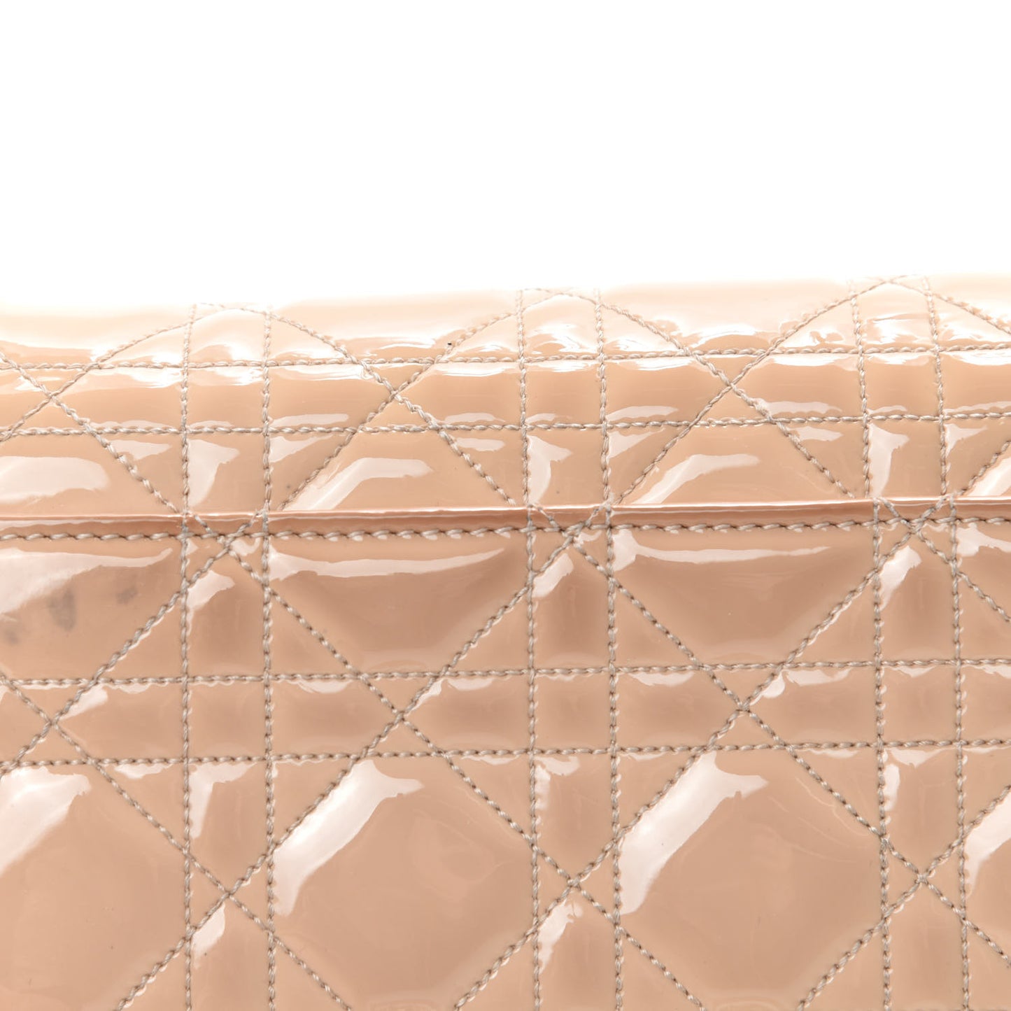 Patent Cannage Miss Dior Promenade Pouch Beige